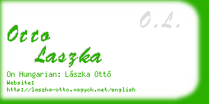 otto laszka business card